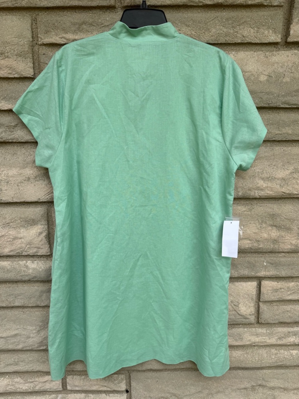 Mestiza New York Sage Green Short Sleeve Linen Cotton Blend Dress Xs $385 - Picture 11 of 12